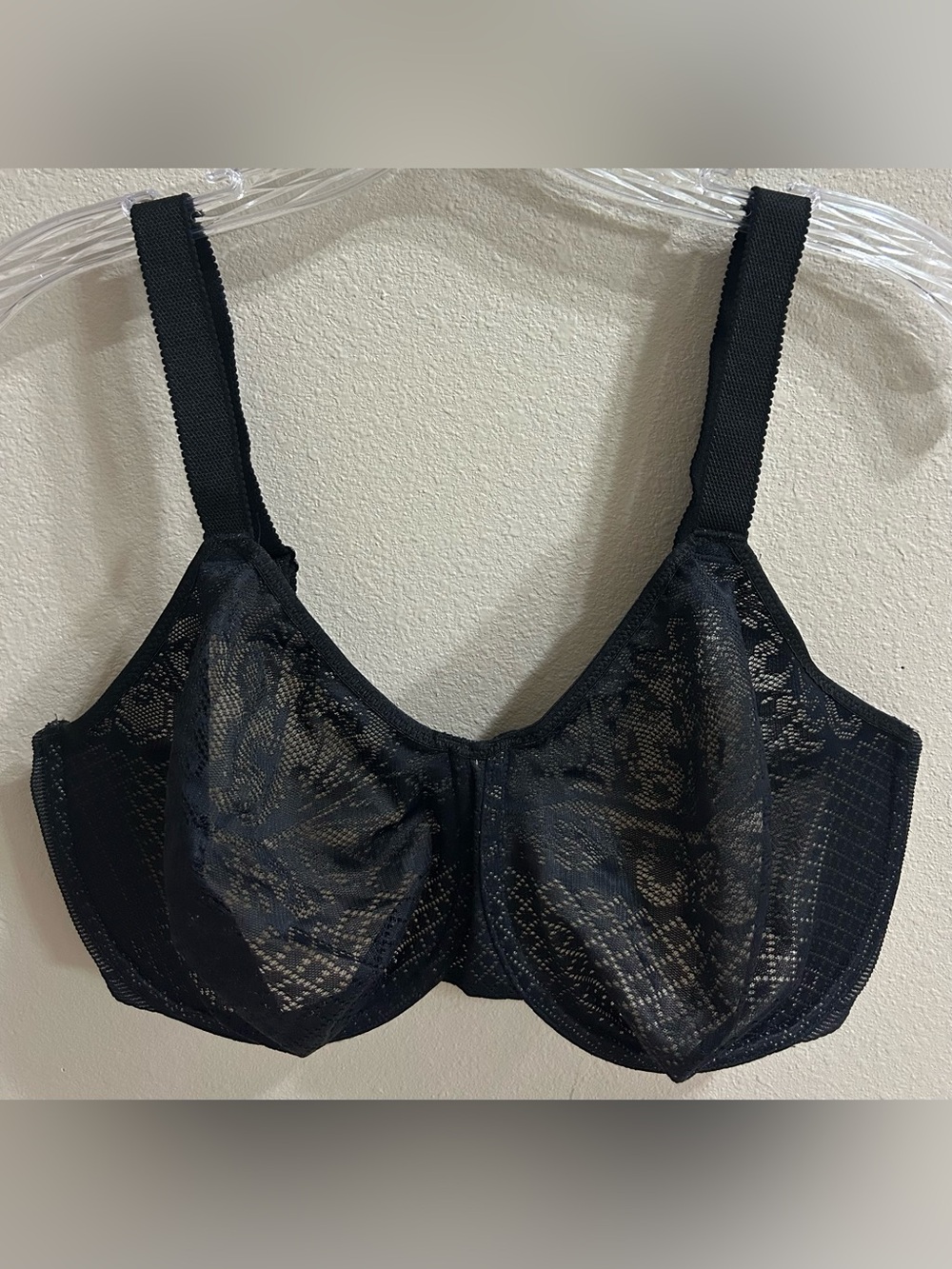 Wacoal 857210 Visual Effects Minimizer Bra Size 34G Black Underwired Unpadded
